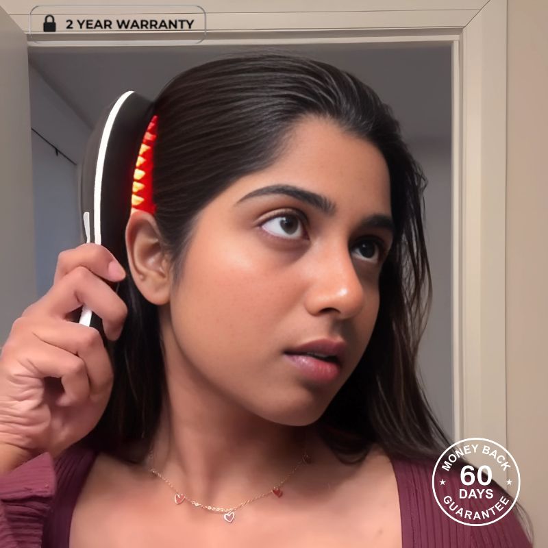 Red & Blue Light Hair Brush for Hair Growth